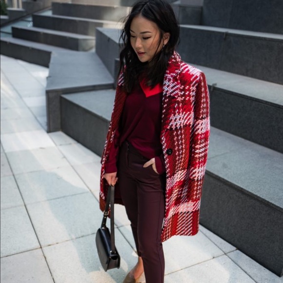 Express one button car plaid coat - Picture 4 of 4